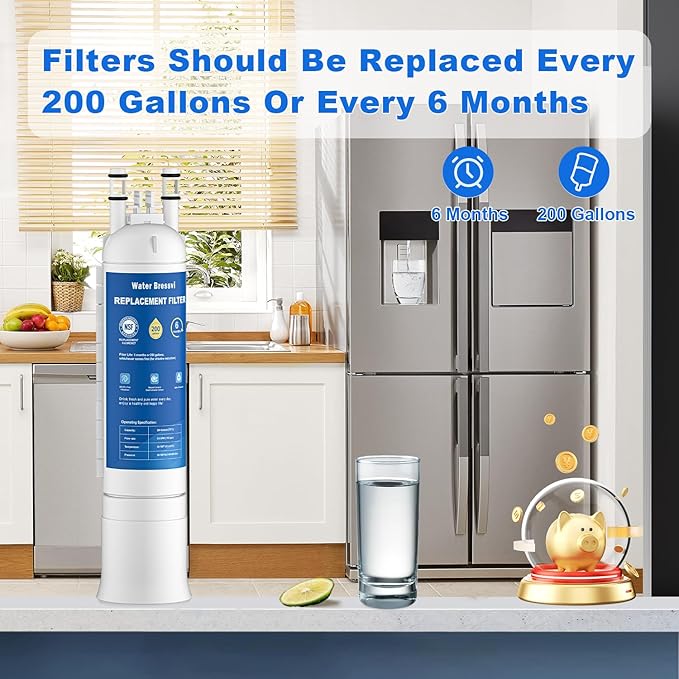 FPPWFU01 Water Filter Replacement Compatible with Frigidaire FPPWFU01, Electrolux FPPWFU01, PureAdvantage, PWF-1 FPPWFU01 PurePour Water Filter, Remove Impurities from Water (2-PCS)