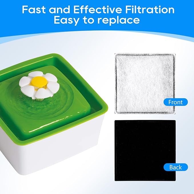 Cat Water Fountain Filter Fit for Premier Pet Fountain Filters Replacement, Pet Filter Replacement Compatible with Petsafe Aqua Fountain Aqua Cube, Aqua Falls & Current Fountain 8PCS