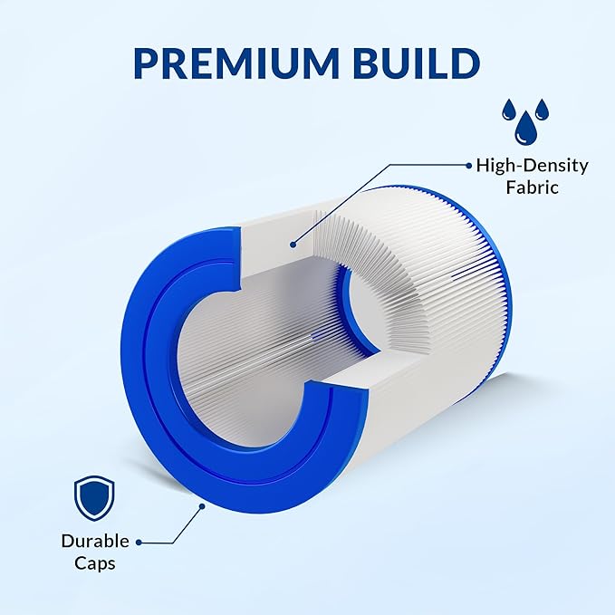 2-Pack PDM28, 461273, FC-9944 Replacement Hot Tub Filter, Compatible with DreamMaker & AquaRest Spa Filter, 7-1/4" x 5-1/2", Pro Series