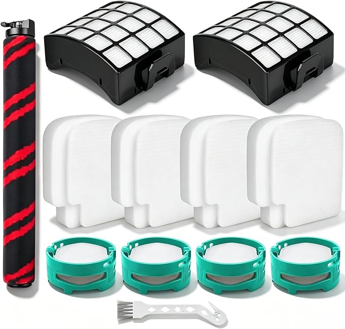 AZ3002 Filter Replacement for Shark Stratos AZ3002 AZ3000 Powered Lift-Away Upright Corded Vacuum, Include 1 Soft Roller Brush, 2 HEPA Filters, 4 Foam & Felt Kit, 4 Odor Neutralizer Cartridge