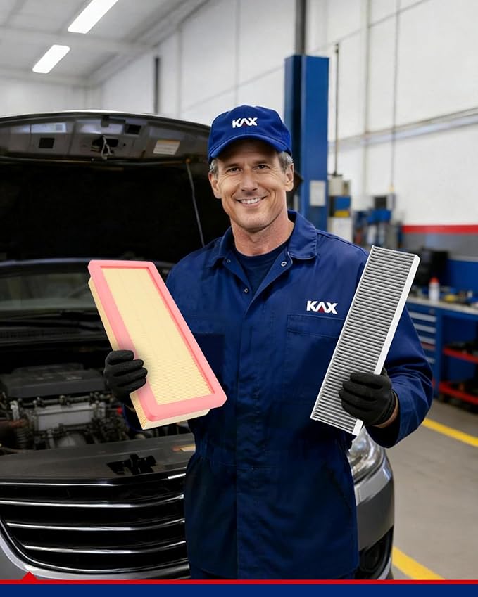 KAX Engine & Cabin Air Filter Kit, Replacement for Mini Cooper 2007-2015 1.6T/1.6L, Cooper Countryman 2011-2016 1.6T, Cooper Paceman 2013-2016 1.6T, Replace# CA10694 CF10733