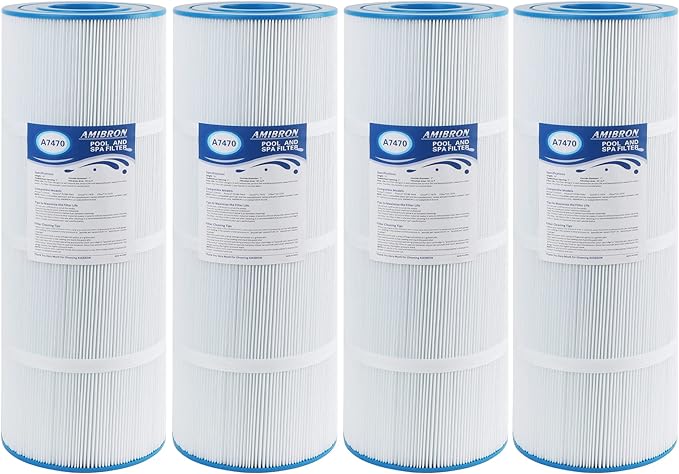C-7470 Pool Filter Cartridge Replaces Pentair CCP320,Pleatco PCC80-PAK4 PCC80,Clean and Clear Plus 320,Filbur FC-1976,R173573,178580, L:20" xOD:7", 4X80 sq.ft. 4 Pack