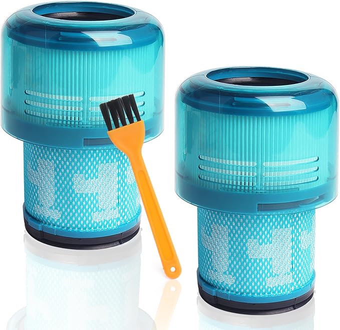 Blue Replacement Filters for Dyson V15 Detect, V15 Detect+, V11 Torque Drive, V11 Animal, and SV14 Cordless Stick Vacuum Cleaner (2 Pack)