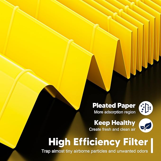 Core 300 Pet Care Replacement Filter for LEVOIT Core 300 Core 300-P Core 300S Core 300S-P Vortex Air Air Purifier, 3-in-1 High-Efficiency Activated Carbon, Core 300-RF-PA, 2 Pack, Yellow