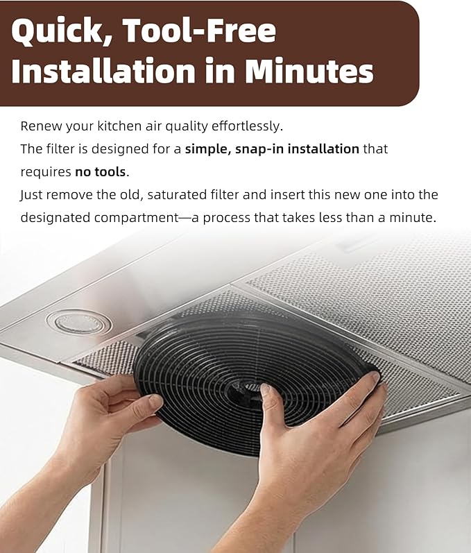 4-Pack CFK1-TM Range Hood Charcoal Filter, Compatible with Cosmo UMC30/UC30 & Tieasy JOEAONZ FIREGAS Range Hoods – Direct Replacement for USGDCF-G YYCF02 CC170 Carbon Filters (2PCS)