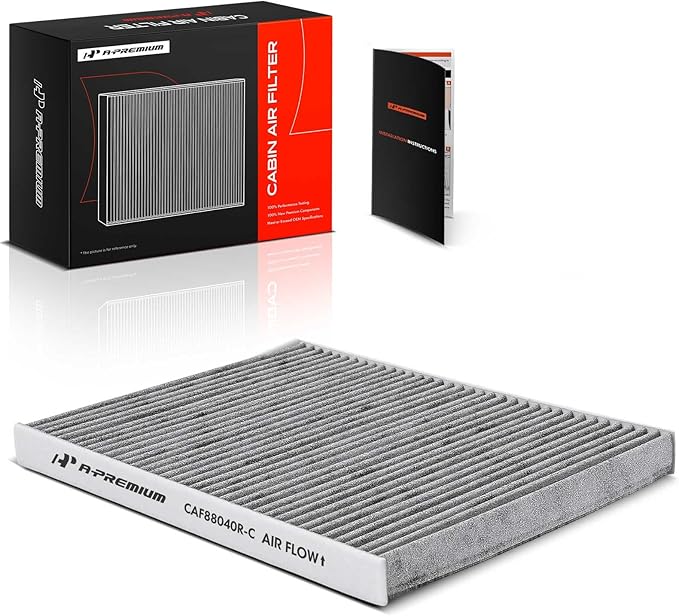 A-Premium Cabin Air Filter with Activated Carbon Compatible with Buick LeSabre & Cadillac DeVille, DTS & Oldsmobile Aurora & Pontiac Bonneville, 2000-2011, 3.8L 4.0L 4.6L, Replace# 95164349