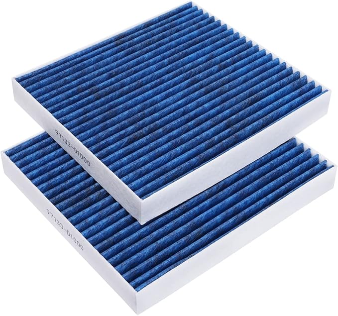 2-Pack HEPA Cabin Air Filter Fits for Q5 Q7 A4 A5 A6 Quattro SQ5 Q8 S4 S5 A7 Sportback RS5 Activated Carbon Cabin Filter Replacement CF12211 4M0-819-439A Car Accessories ACF080