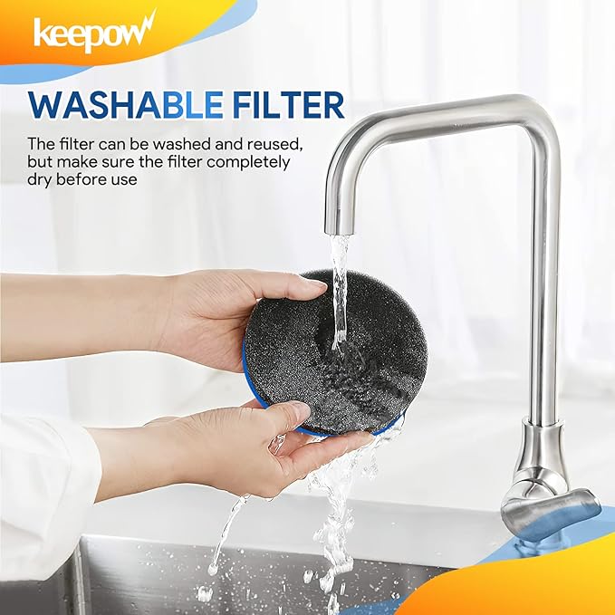 KEEPOW Replacement Filter Compatible with Bissell Cleanview Pet Vacuum 2252 2254 2256 2258 2486 PowerGroom 22528 PowerForce 3334 Powerlifter, PowerClean & PowerEase, Compare to Parts # 12141 & 1601972