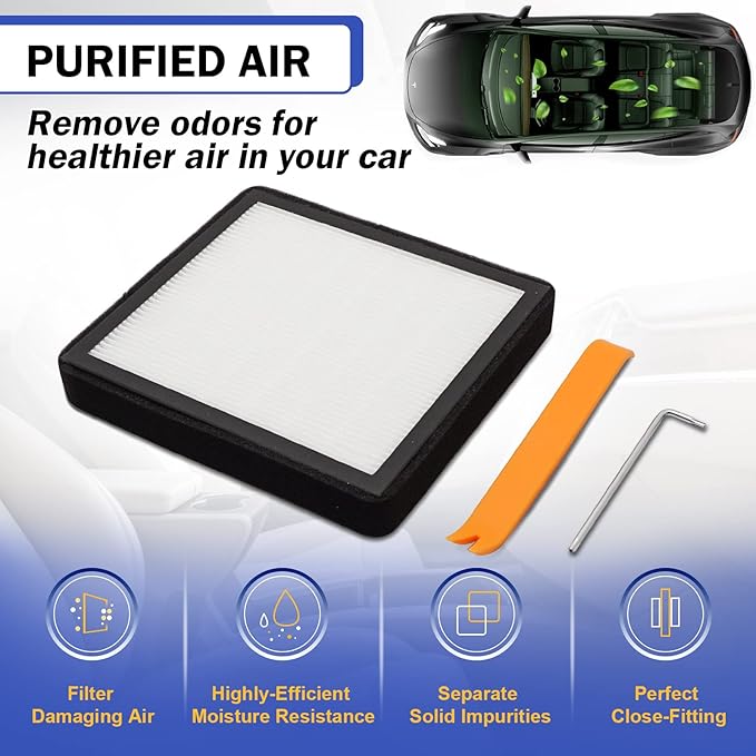 CF10285 Premium HEPA Cabin Air Filter Upgraded Air Filter with Activated Carbon for Toyota Camry Corolla Prius Rav4 Highlander 4Runner Tundra/Lexus Es300H ES350 GS300 GS350 GS430 GS460 GX460 CP285