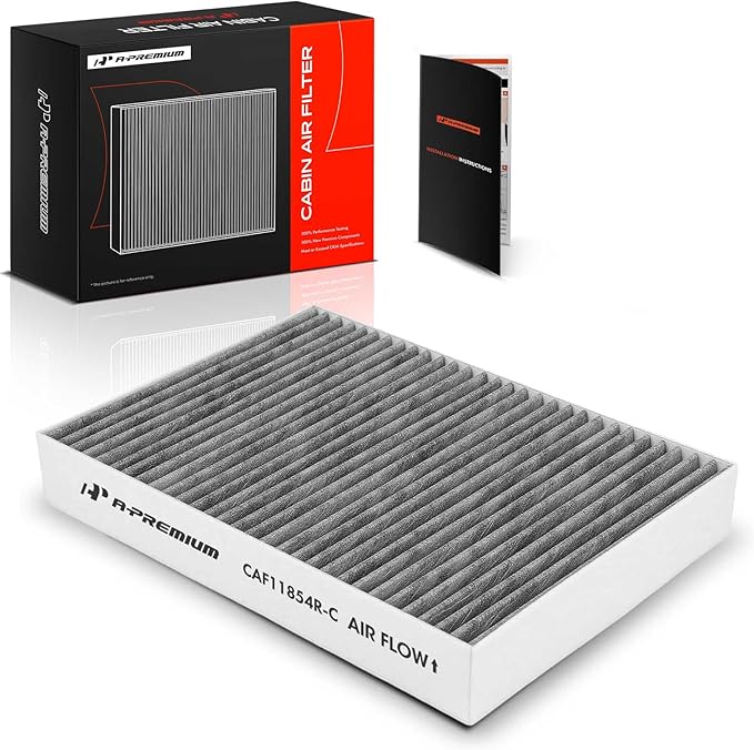 A-Premium Cabin Air Filter with Activated Carbon Compatible with Nissan Vehicles - Rogue (2014-2020), Rogue Sport (2017-2022), Qashqai (2017-2022) - Replace# 27277-4BU0A