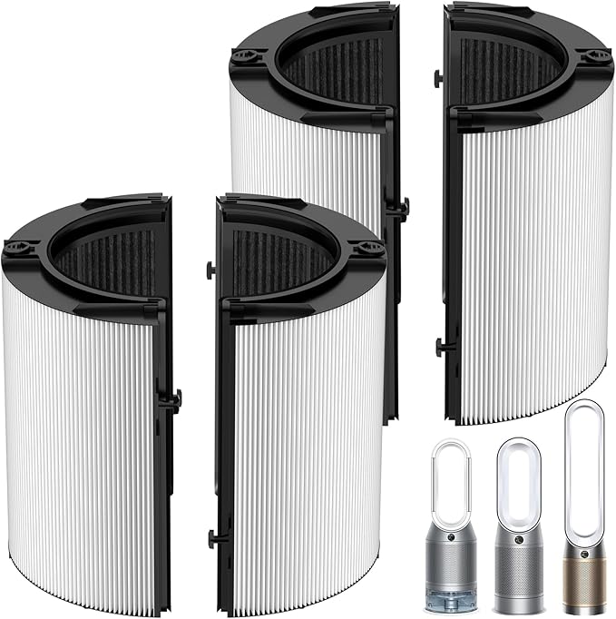 2 Pack Upgraded 360° Combi Glass HEPA+Carbon Filter for Dyson HP1 HP2 PC1 PC2 TP04 TP06 TP07 TP09 TP10 TP7A HP04 HP06 HP07 HP09 HP10 HP4A HP7A PH01 PH02 PH03 PH04 PH3A filter replacement, #965432-01