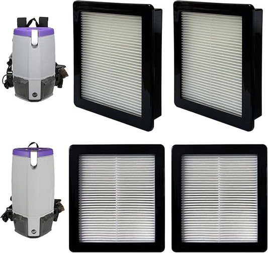 4 Pack 107315 HEPA Filter Compatible with Proteam Super Coach Pro 6, Pro 10, FS 6 & GoFree Flex Pro Backpack Vacuums
