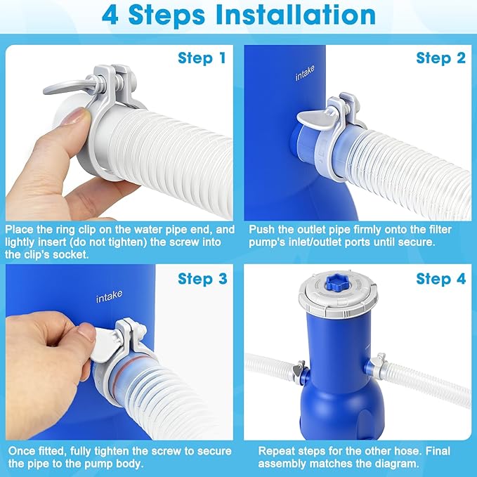 Pool Pumps Above Ground, 1000 Gallon Pool Filter Pump – Powerful Pools Filter Cartridge with Circulation System & Safety Filtration – Quickly Get Crystal Clear Water for with Filters Pumps