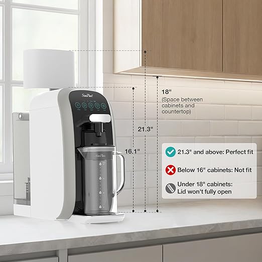 SimPure Y7T-C Countertop Reverse Osmosis Water Filter, NSF/ANSI 58 Certified, 5 Stage RO Water Filtration System, Water Purifier for Home, No Installation, 4: 1 Pure to Drain, CTO Enhanced Taste