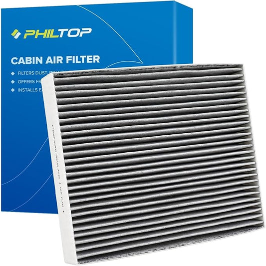 PHILTOP HEPA Cabin Air Filter w/Activated Carbon, Compatible with CF12772 Ford Explorer, Escape, Maverick, Bronco, Bronco Sport, Mustang Mach-E, Ranger, Police Interceptor Utility, Lincoln Corsair