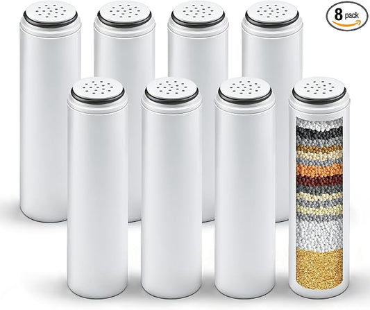 8 Pack Replacement Filters Compatible With Cobbe Handheld Shower Head, for Quick Water Quality Improvement & Skin Protection