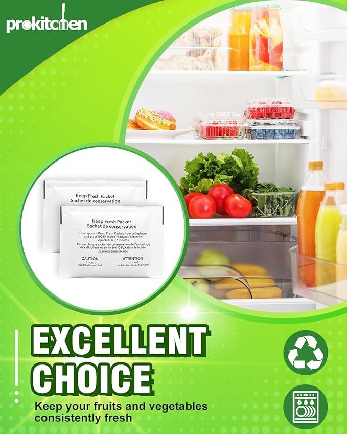 10 Packets- 5 Pack W10346771A Refrigerator Produce Saver Refills Compatible with Fresh Flow Refrigerator Air Filter, Fridge Deodorizer Fit 2117689 AH3503014 EA3503014 PS3503014 P1KC6R1
