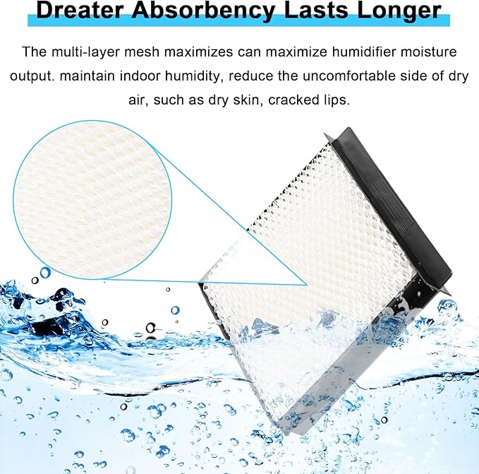 1040 Humidifier Super Wick Filter Compatible with Aircare Essick Bemis MoistAir Humidifier B40 B40-C 3D6-100 5D6-700 7D6-100 D46-720 E27-000 E35-000 CM330 B23-810 MA0300 MA-0500 (4 Pack)