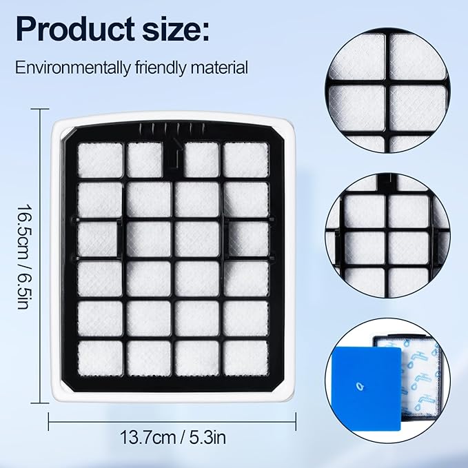 4 Pcs HEPA Filters Replacement Parts for Eureka NEN180 & NEN186BL Bagless Canister Vacuum Cleaner Accessories