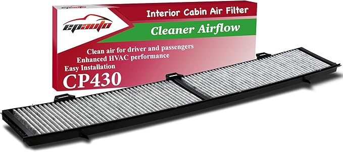 EPAuto CP430 (CUK8430) Cabin Air Filter with Activated Carbon, Replacement for BMW 128i, 135i, 328i, 335i, 740i, 740Li, 760Li, X1 (2012–2015), X3 (2012), 1 Series M, 3 Series E90/E92 – Fits 2006–2015