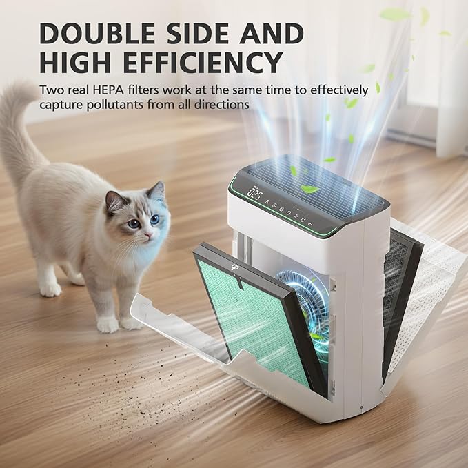 MR5866 Replacement Filter Pet Care Compatible with MORENTO MR5866 Air Purifier, 4-in-1 Filtration Filters for Home Large Room, MR5866 Pet Dander Filter for 99.97% Air Pollutants, Odor, Green, 2 Pack