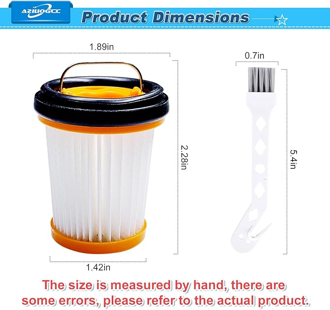 Vacuum Filter for Shark, Filters Replacement for Shark ION W1 S87 Cordless Handheld Fabric Vacuums WV200, WV201, WV205, WV220, Part # XHFWV200, 8 Pack