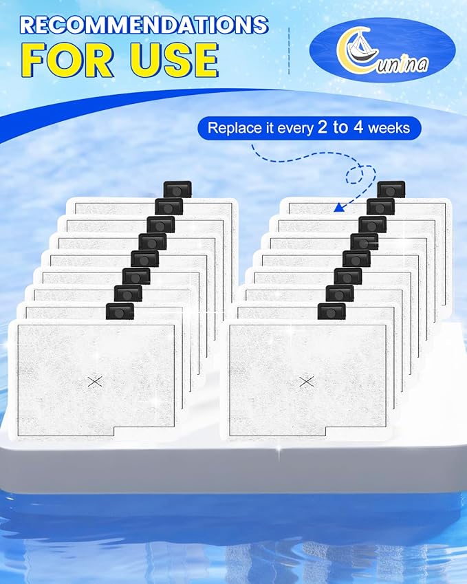 16pcs Small Filter for Fish Tank Compatible with Aqueon QuietFlow Power Filter Size 10 & E Internal Filter - Aquarium Filter Cartridge for Small Aquariums