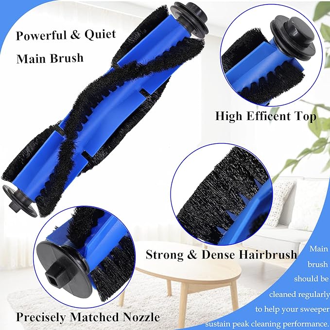 Replacement Parts for Eufy 11S Max, Accessories Kit for 15C Max, 30C Max, G30, G30 Edge, G30 Hybrid Robotic Vacuum Cleaner, Includes 12 Side Brushes, 6 Filters, 2 Roller Brush, Not for 11S