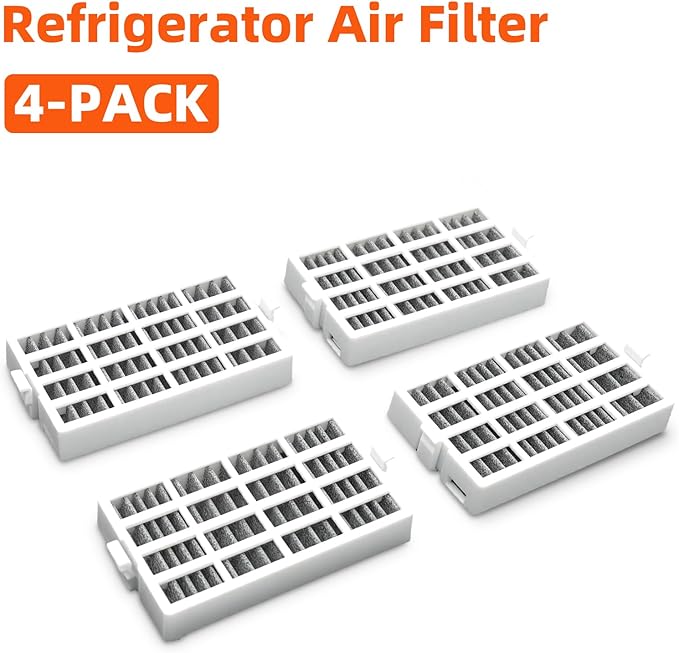 WRF560SEHZ03 WRV986FDEM01 4-PACK Air Filter Replacement for Whirlpool Refrigerator WRF560SEYM00 WRF560SEHZ00 WRF560SEYM04 WRF560SEYM05 WRX986SIHZ00 WRS973CIDM00 WRS973CIHZ00 WRT5L1SMYF00 WRT771REYM00