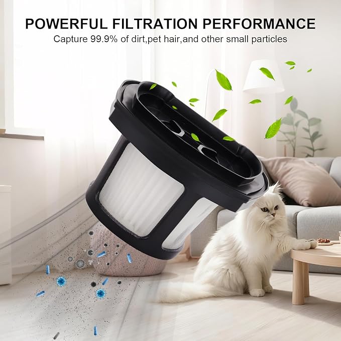 Hepa Filter Replacement Compatible with Bissell Pet Hair Eraser Hand Vacuum 2390A, 2284W, 2390, 2579, 2389, Part # 1614212 1614203 1614204-4 Mesh Filters and 6 Foam Filters