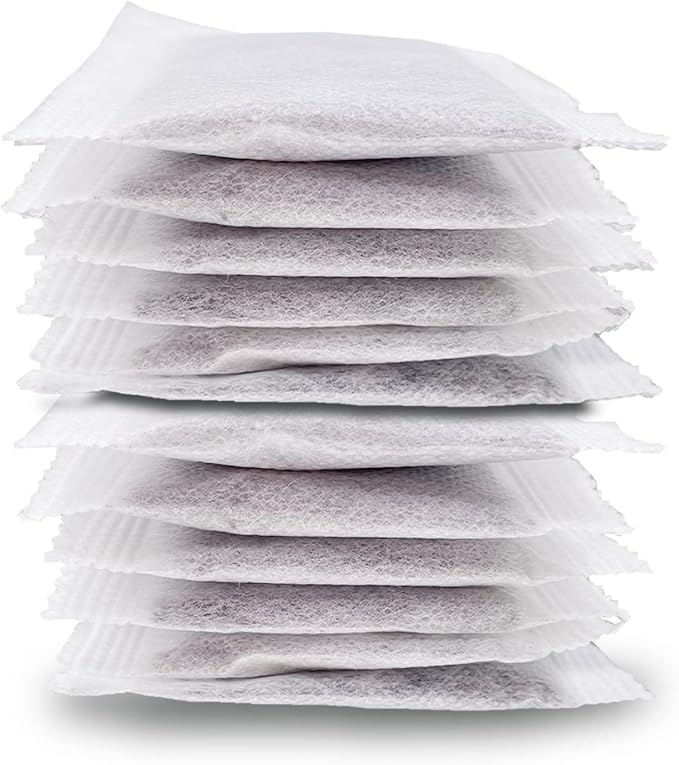 12 Pack Activated Charcoal Distiller Filters -Coconut Shell Activated Carbon Filter Sachets -Compatible with Megahome and other Countertop Distillers