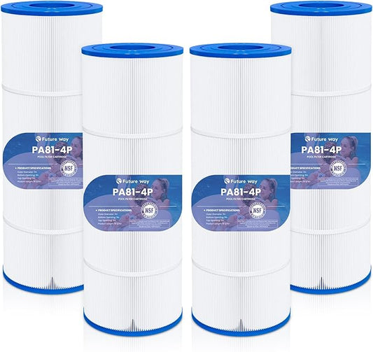 Future Way 4-Pack C3030 Pool Filter Cartridges Replacement for Hayward Swim Clear C580E, C3030, C3025, C3020, Replace Pleatco PA81, Hayward CX580XRE, 325 sq.ft