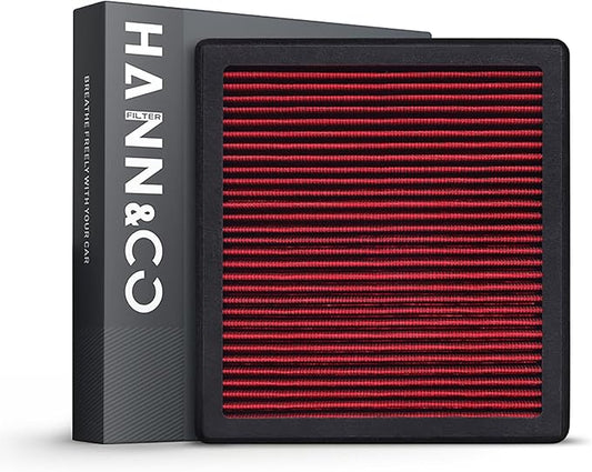 HANN&CO Washable And Reusable High Flow Cabin Air Filter，Greater Than 15 Years of Service Life，Suitable For Suburban；Silverado；Tahoe；Escalade；Yukon；Sierra Replacement CF11809，CP809，VF2044（HCC2111-X）