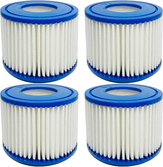 MaximalPower Type VI Filter Compatible for BestWay SaluSpa Lay-Z-Spa Sunset Filters VI Volca Spares Size VI POOLPURE PLF-INTV1 Coleman SaluSpa 90352E, 58323E, 58323 (Spa Filter, 4, Count)