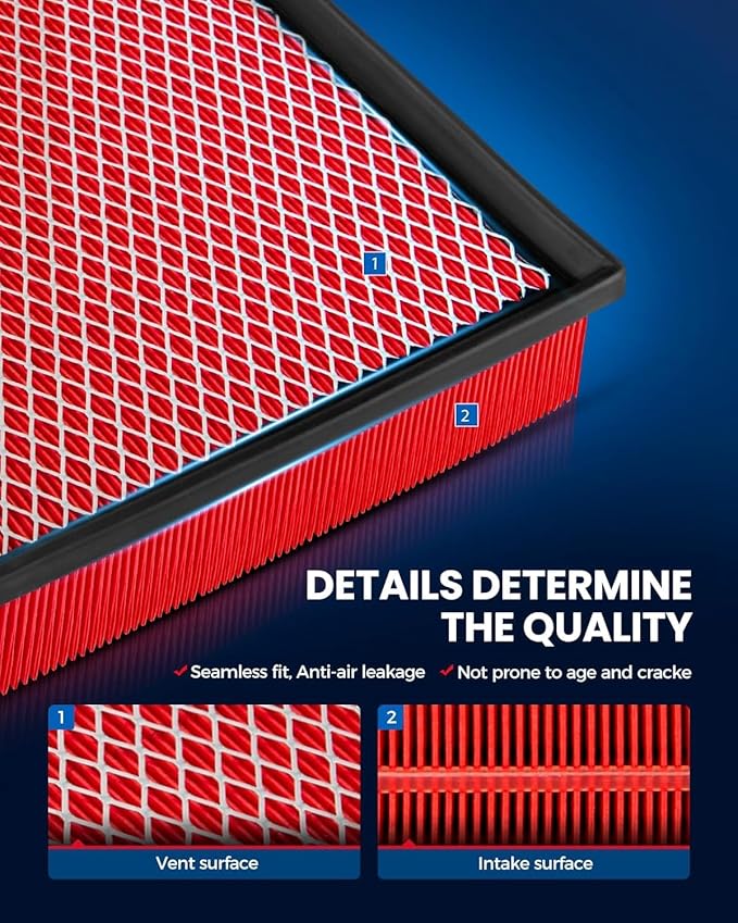 KAX Premium Engine Air Filter, CA11959 Replacement for Chevrolet Colorado 2015-2022; GMC Canyon 2015-2022