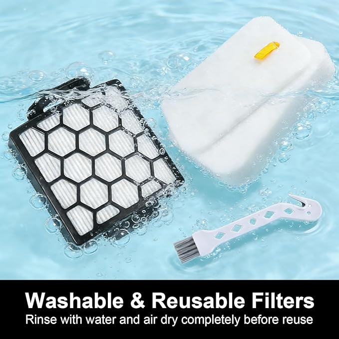 ZU102 Filters for Shark Rotator Pet Upright Vacuum ZU100 ZU102, Include 2 HEPA, 4 Foam & Felt Filter and 4 Odor Neutralizer Cartridges for Pet Homes, Reduces Hair Dust & Smell
