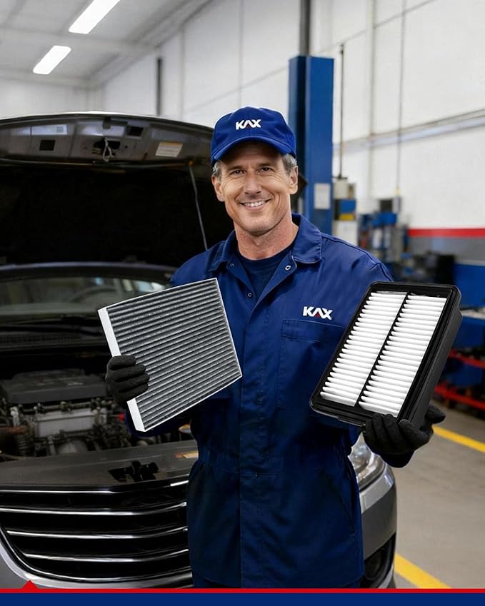 KAX Engine & Cabin Air Filter Kit, Replacement for Hyundai Elantra 2017-2020, Elantra GT 2018-2020, Kia Forte 2019-2024, Replace# CA12057 CF12058