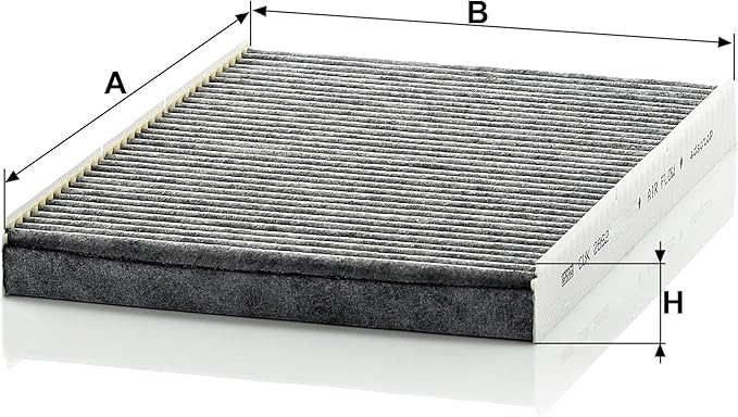 Mann Filter CUK 2862 Automotive Cabin Air Filter with Activated Carbon, Car & Truck Passenger Compartment OEM Filter Replacement for Volkswagen Jetta & Beetle, Audi TT and more