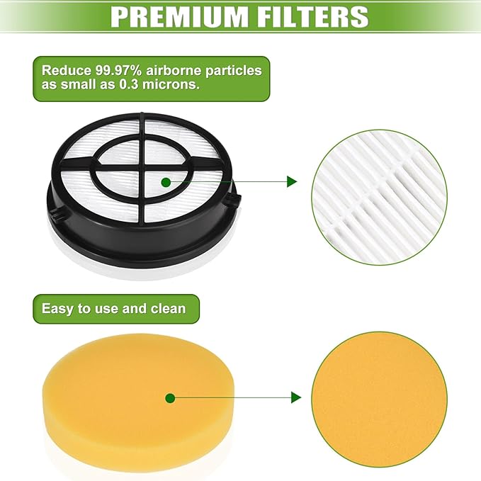 27909 1650 Filter Replacement Compatible with Bissell Pet Hair Eraser Turbo Pro/Plus Febreze 27909 1650 1650A 2281 2475 2790 2817 Vacuum, Replace to part 1606751 and 1603437