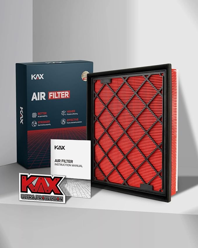 KAX Premium Engine Air Filter, CA11480 Replacement for Ford Fusion 2013-2020, Edge 2015-2024, GT 2017-2022, Lincoln MKZ 2013-2020, Nautilus 2019-2023, MKX 2016-2018, Continental 2017-2020