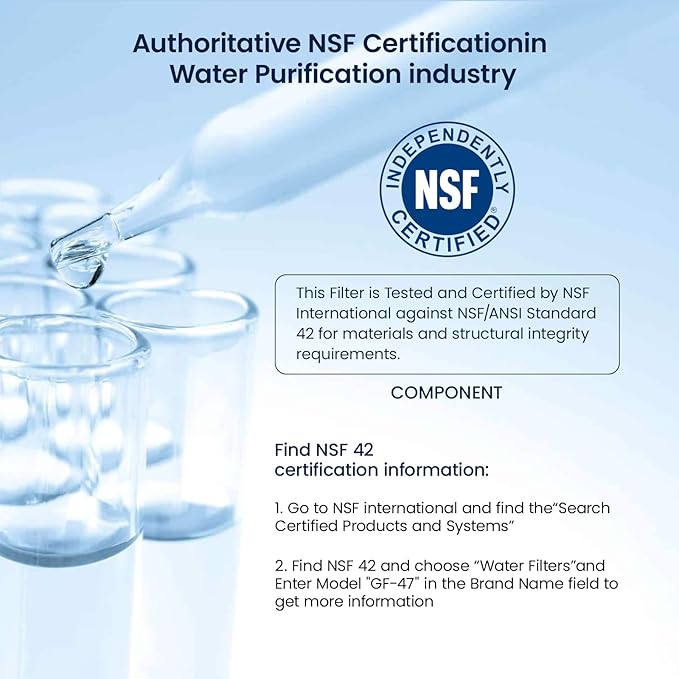 GLACIER FRESH NSF Certified Water Filter - Compatible with PUR Filters RF9999 and RF-3375 - Replacement Faucet for All PUR Systems - 3 Pack