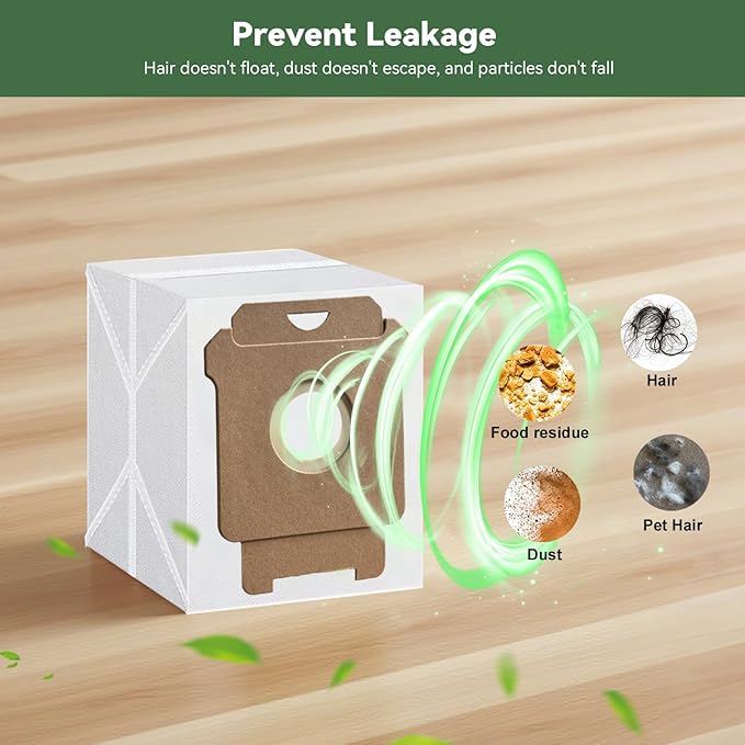 WAIKAS 18 Pack Vacuum Bags for iRobot Roomba 104 105 405 504 505 507 705 Combo 10 Max, i7 i7+ i3+ i4+ i5+ i6+ i8+ j5+ j6+ j7+ j8+ j9+ s9+, i s j Vac Series, All Clean Base Automatic Dirt Disposal Bags