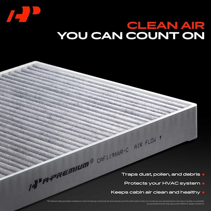 A-Premium Cabin Air Filter with Activated Carbon Compatible with Jeep Grand Cherokee 2011-2014/2016-2017/2019-2021, Grand Cherokee WK 2022-2022 & Dodge Durango 2011-2022, Replace# 68079487AA