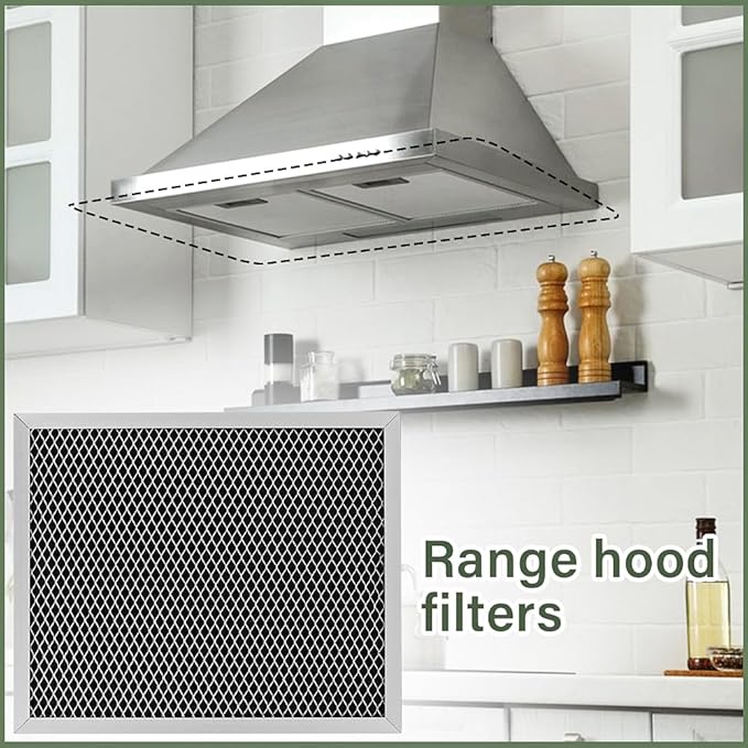 Range Hood Filter, 10.5 x 8.74 Inch Stove Vent Filter for 41F, 97007696, 97005687 Broan Nutone, Aluminum Exhaust Fan Filt-ers Kitchen Charcoal Carbon Filt-er Mesh (1)
