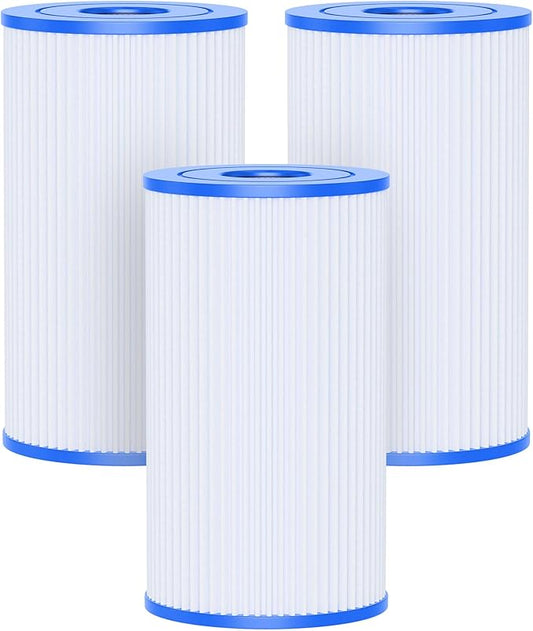 AQUALTRA Pool Filter B Compatible with 29005E Easy Set Swimming Pool Filter Cartridge, 10" x 5 3/4" Above Ground Pool Filters 3 Pack