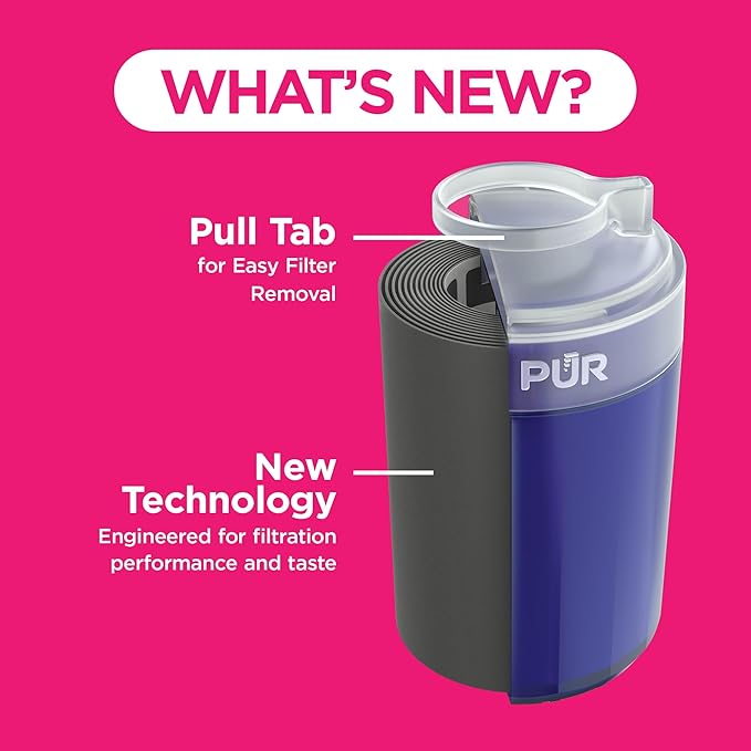 PUR Plus Faucet Mount Replacement Filter 4-Pack, Genuine PUR Water Filter for Sink Faucet, 3-in-1 Mineral Filtration, Lead Reducing, 1-Year Value, Blue (RF99994)