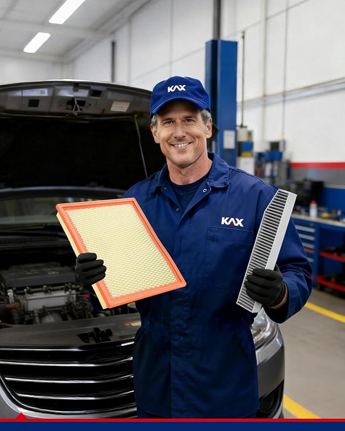 KAX Engine & Cabin Air Filter Kit, Replacement for Jeep Grand Cherokee 1999-2004 4.0L/4.7L, Replace# CA7440 CF10363