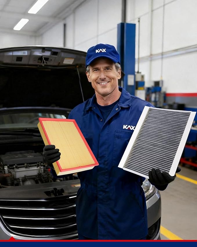 KAX Engine & Cabin Air Filter Kit, Replacement for Mercedes-Benz Sprinter 2500 2010-2018, Sprinter 3500, Freightliner Sprinter, Sprinter 3500, Dodge Sprinter 2500, Replace# CA10330 CF10436