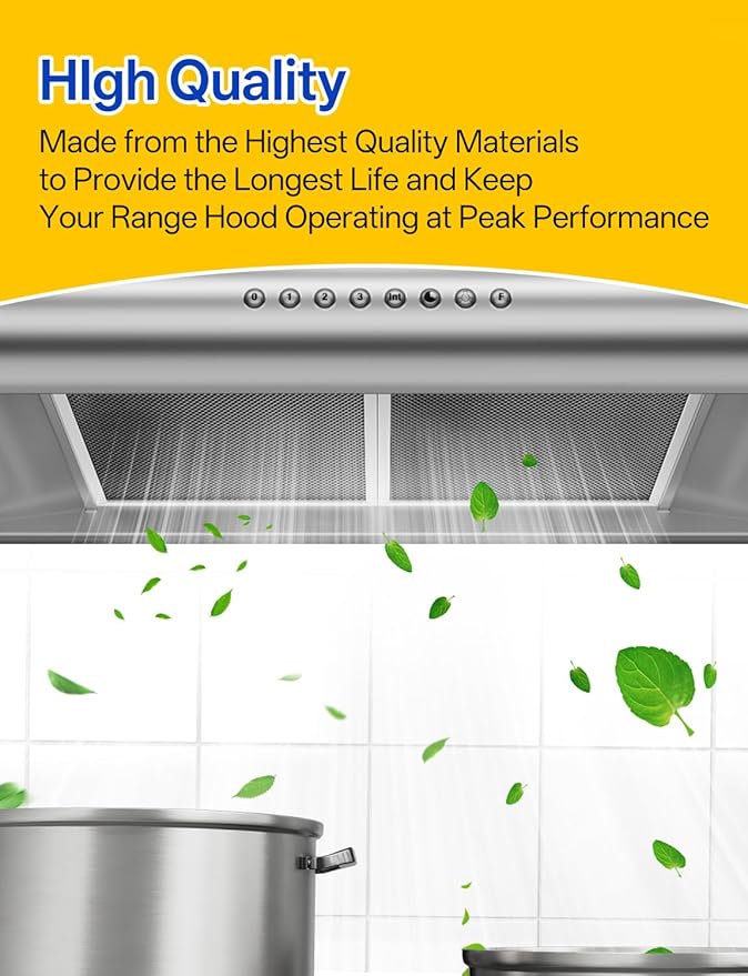 S99010430-002 Range Hood Filter 15-3/4" x 13-7/8" x 3/8", 2 Pack Aluminum Mesh Grease Range Hood Filter Compatible with B-roan N-utone Kitchen Exhaust Fan Filters 4512880（2 Pack）