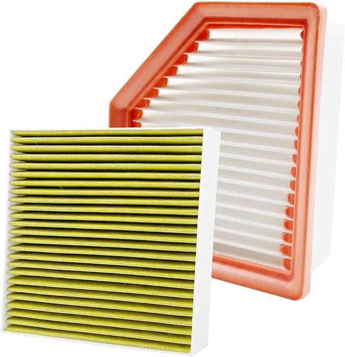 Capume 2PCS Cabin Engine Air Filter Kit JM277 JMRA0A Fits for Rogue 2021 2.5L, Rogue 2022 2023 2024 2025 1.5L, 27277-6RC0A, 16546-6RA0A, CF12252